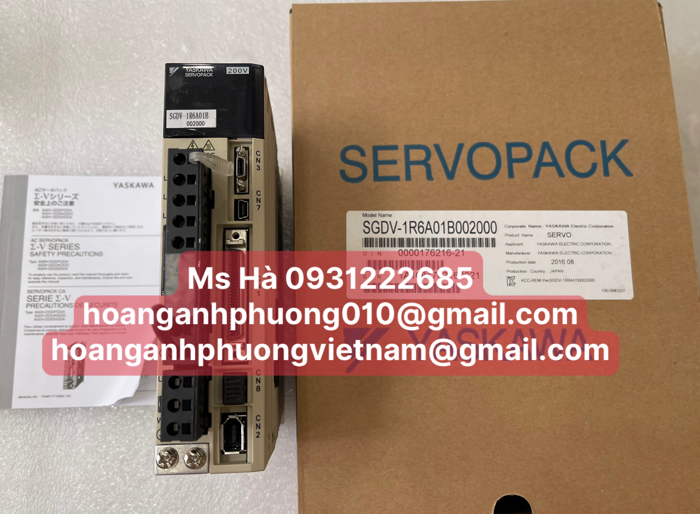 Yaskawa - servo điều khiển SGDV-1R6A01B002000 hàng mới 100%